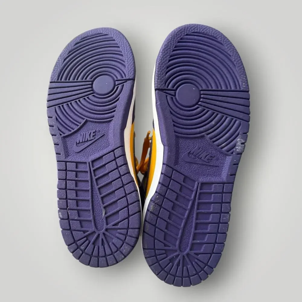 Nike Dunk High Lakers Purple Gold Kids Size 3Y Preschool PS LA DZ4455-500